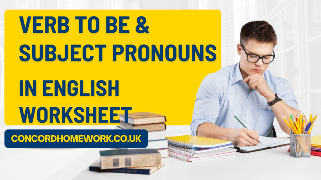 Verb to be subject pronouns in English worksheet