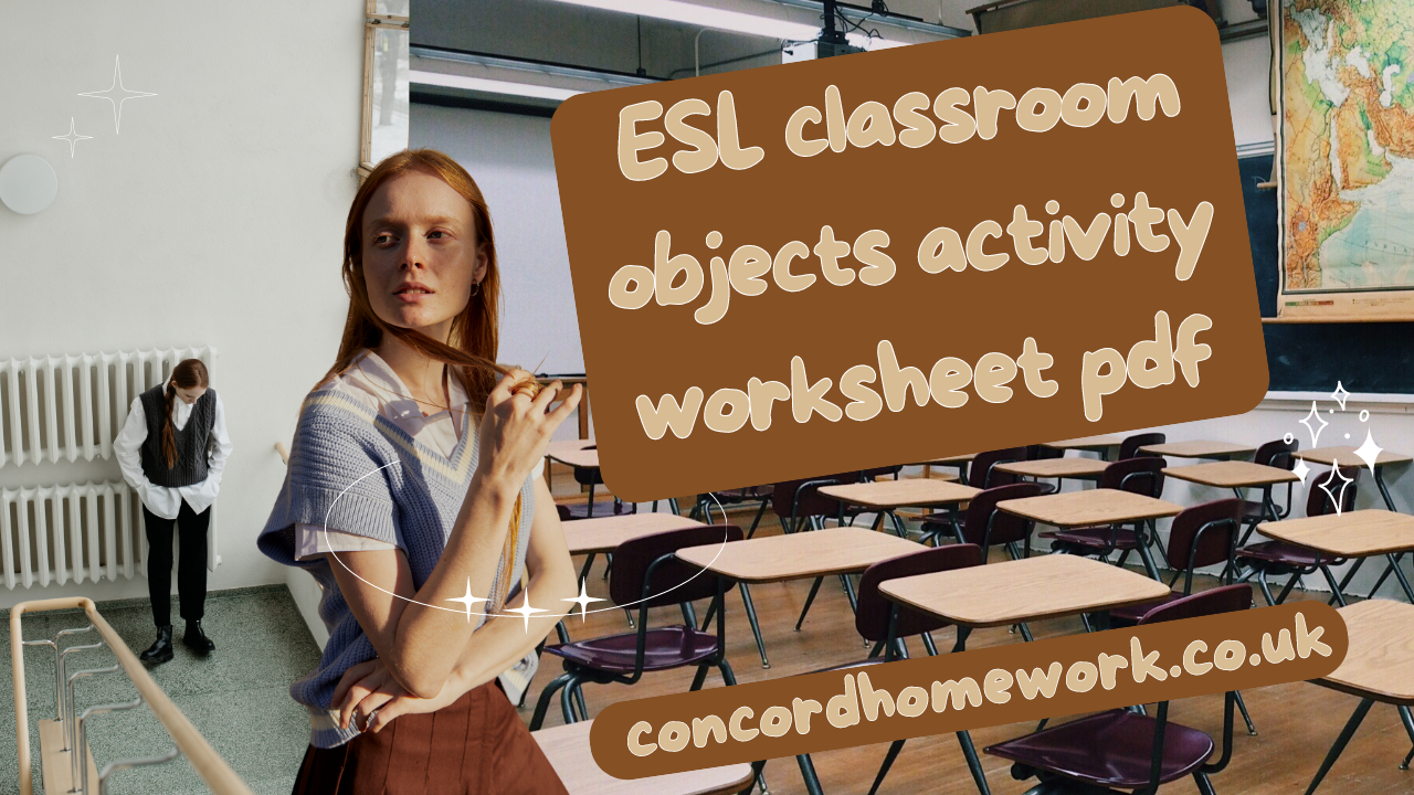 Esl Classroom Objects Activity Worksheet Pdf Concordhomework
