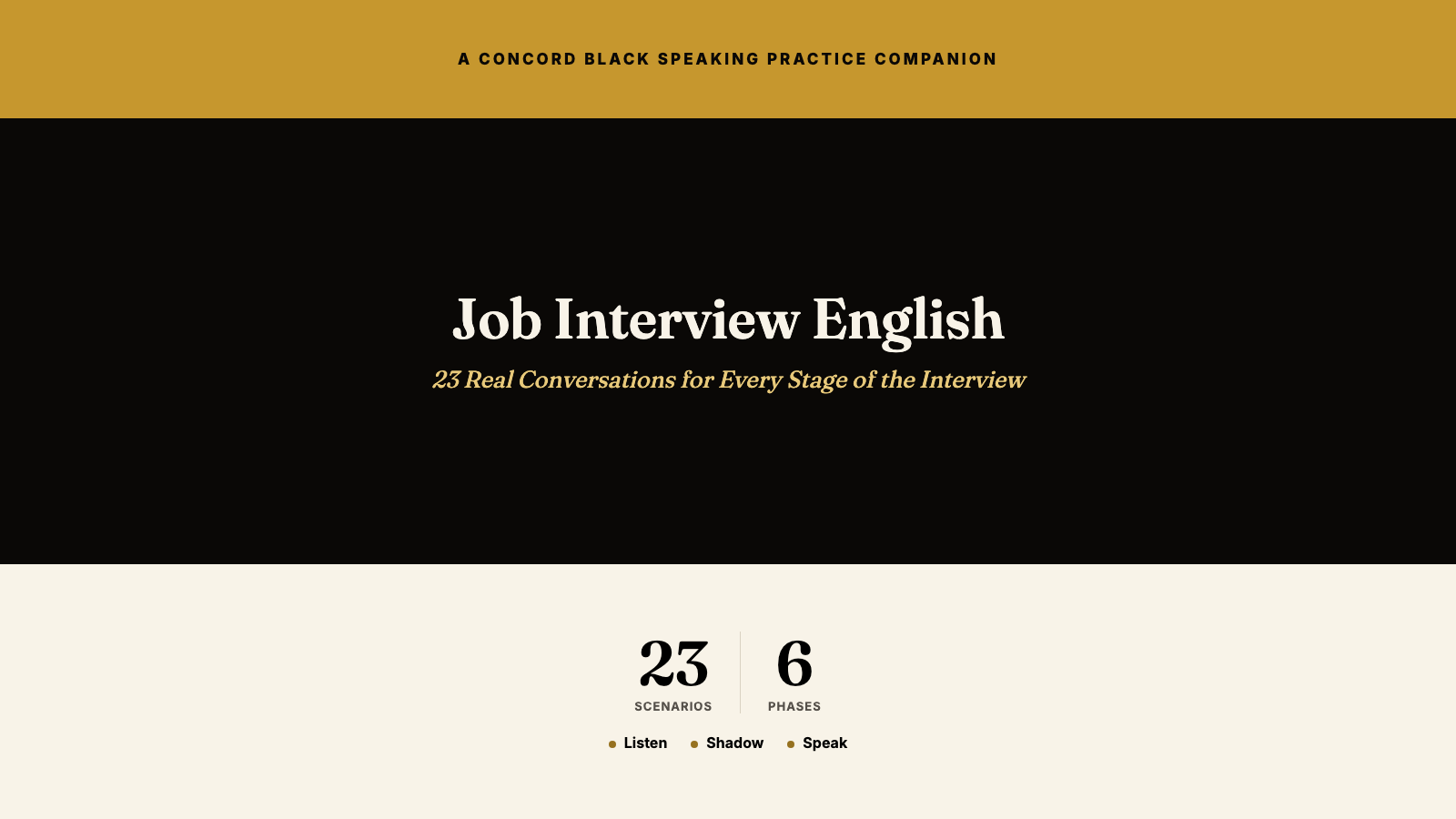 Job Interview English