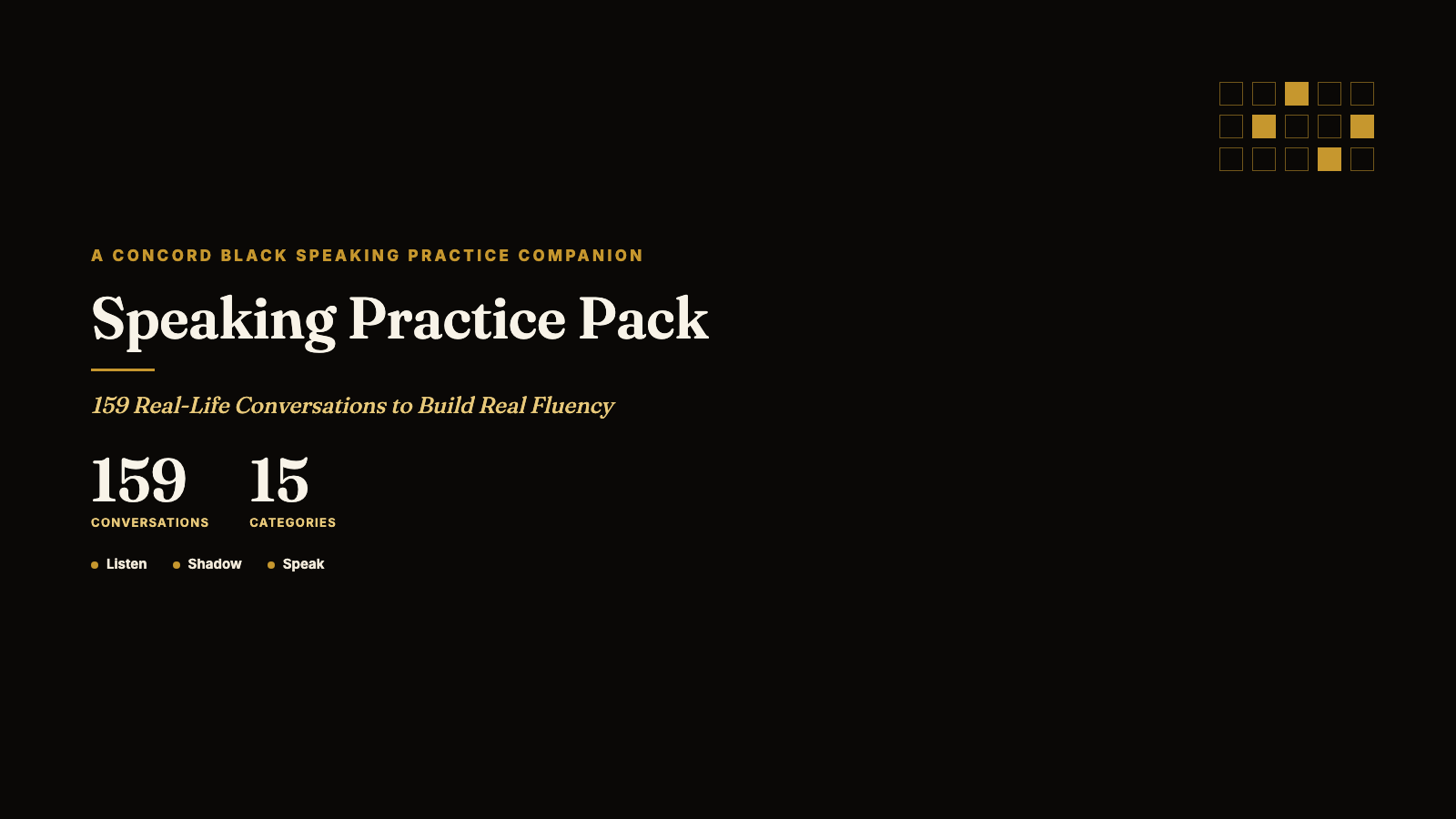 Speaking Practice Pack